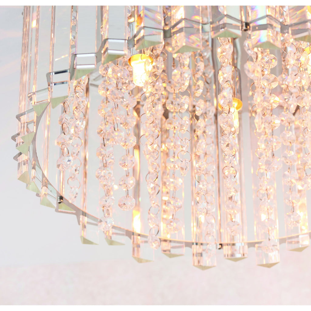 78698 Hanna 4 Light Flush Ceiling Light Crystal Chrome