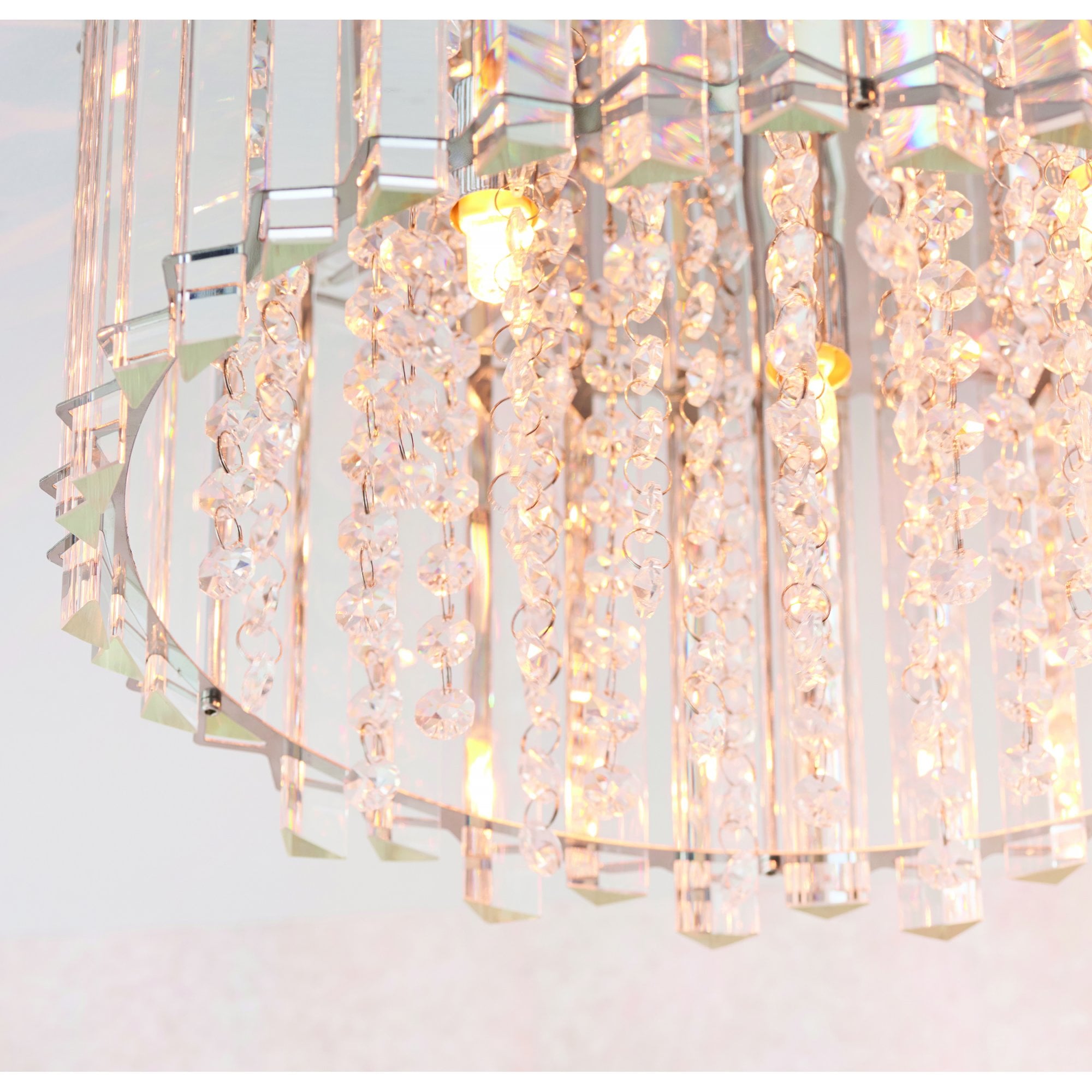 78698 Hanna 4 Light Flush Ceiling Light Crystal Chrome
