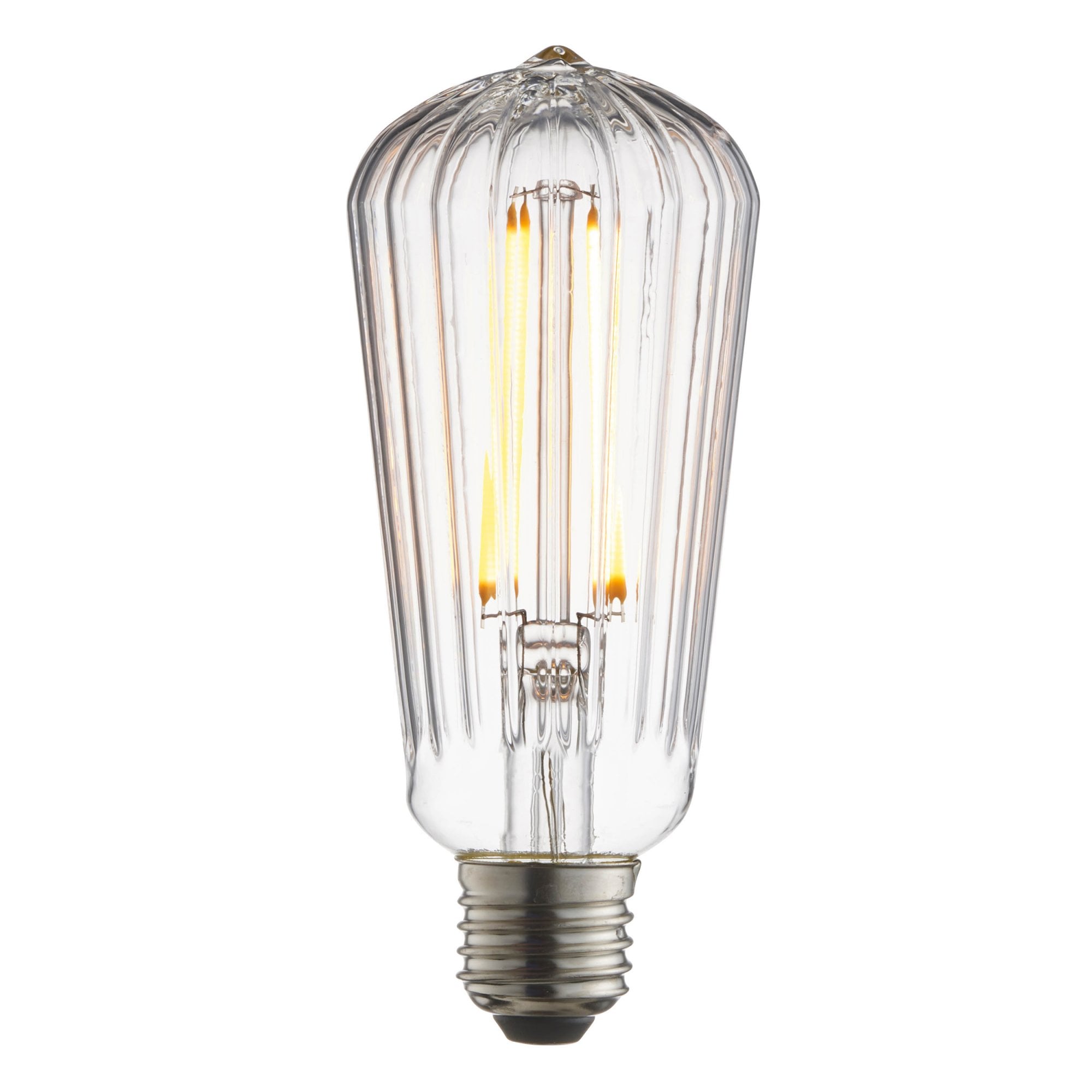 80180 Ribb Pear 4W LED E27 Warm White Clear Bulb