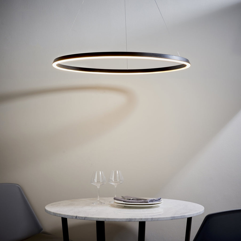 80628 Staten LED 1 Light Pendant Black White