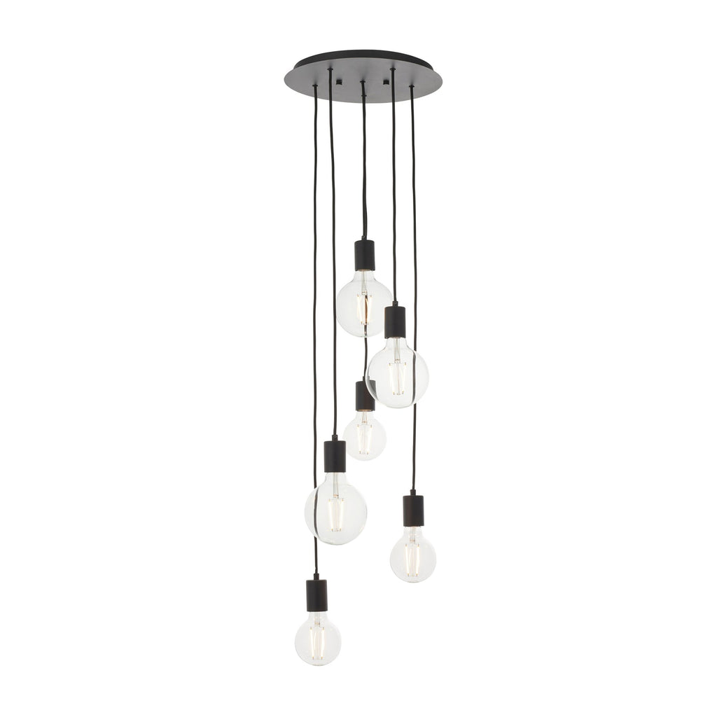 81535 Studio 6 Light Pendant Black (S)