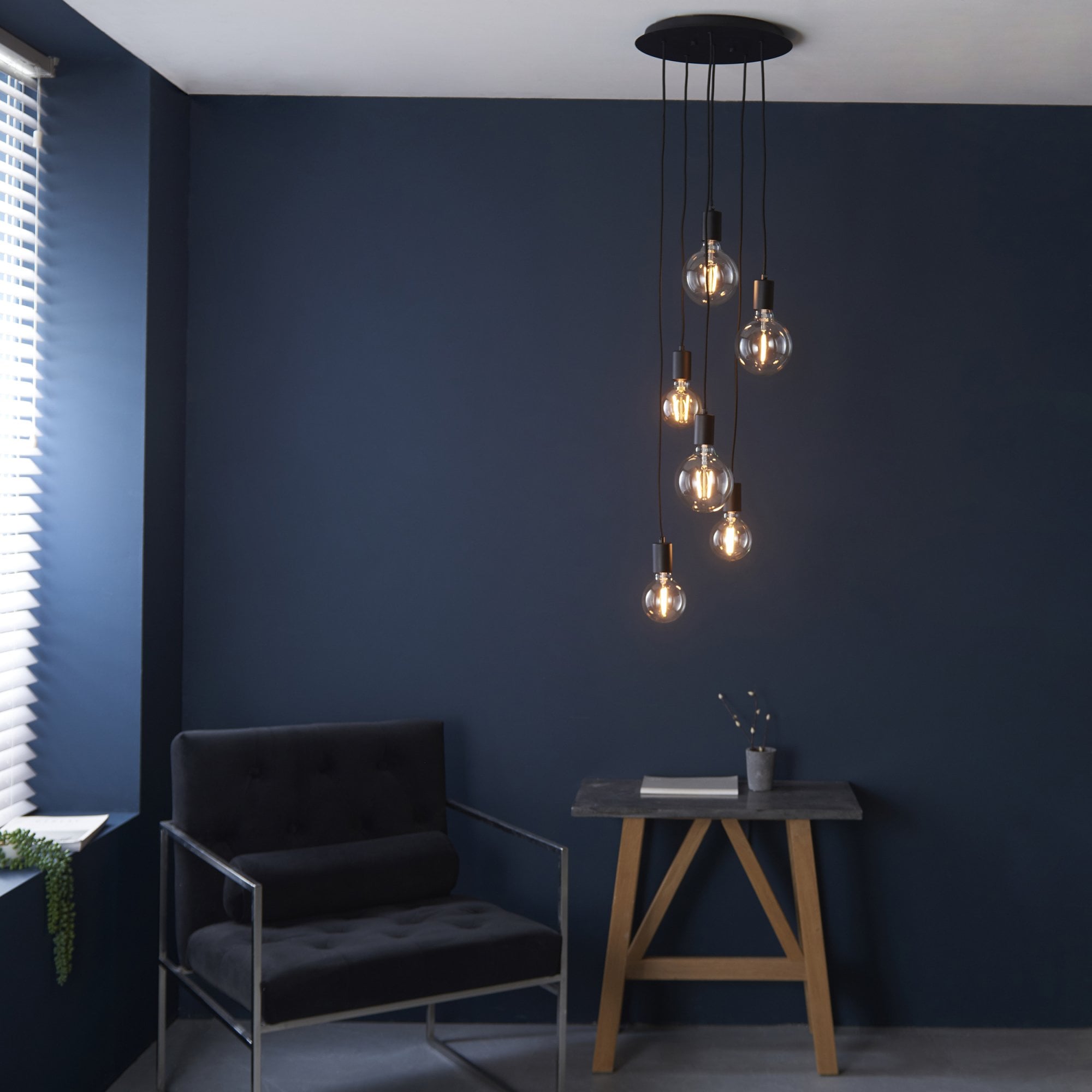 81535 Studio 6 Light Pendant Black