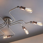 Hal 8 Light Semi Flush Ceiling  Light Copper Pewter