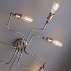 Hal 8 Light Semi Flush Ceiling  Light Copper Pewter