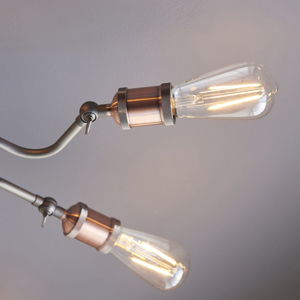 Hal 8 Light Semi Flush Ceiling  Light Copper Pewter
