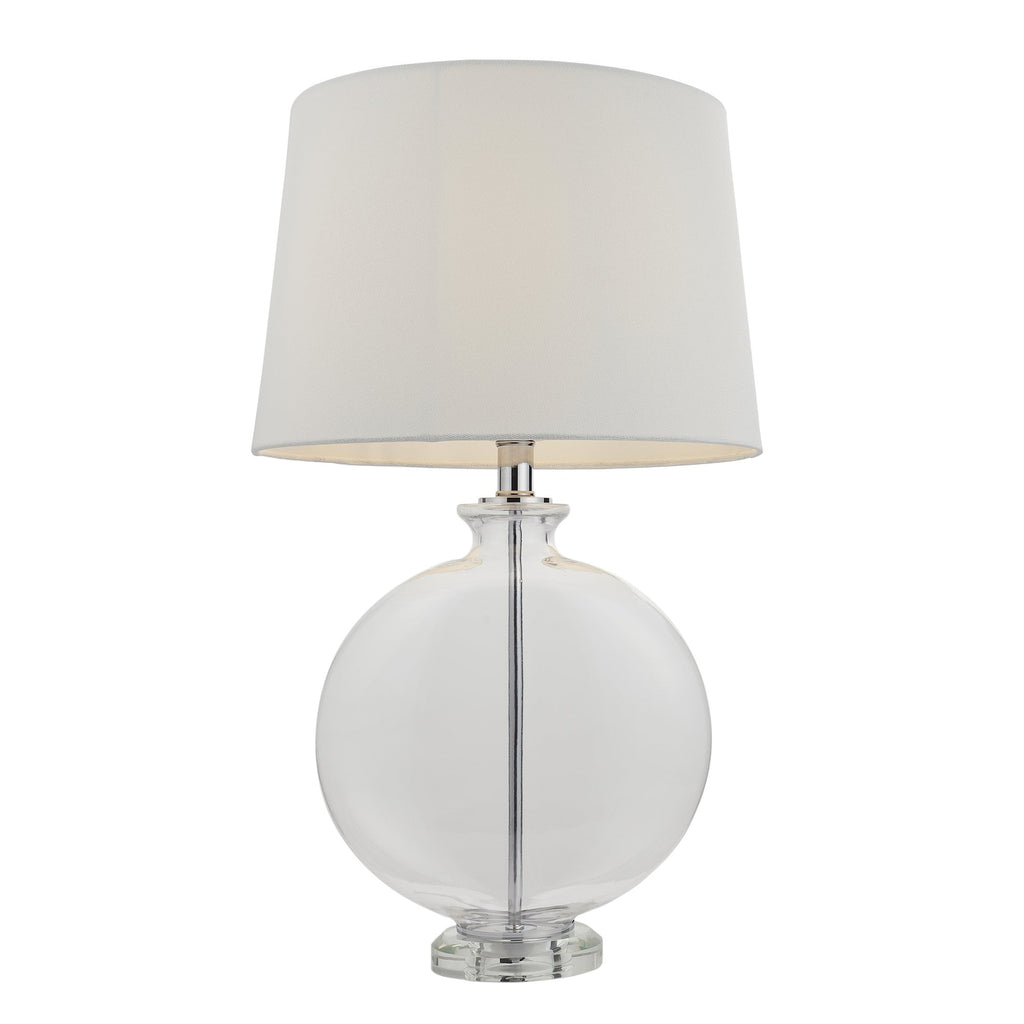 90535 Gideon 1 Light Table Lamp Clear Nickel White