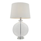 90535 Gideon 1 Light Table Lamp Clear Nickel White
