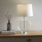 90535 Gideon 1 Light Table Lamp Clear Nickel White
