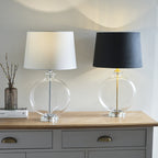 90535 Gideon 1 Light Table Lamp Clear Nickel White