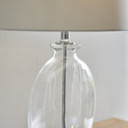 90535 Gideon 1 Light Table Lamp Clear Nickel White