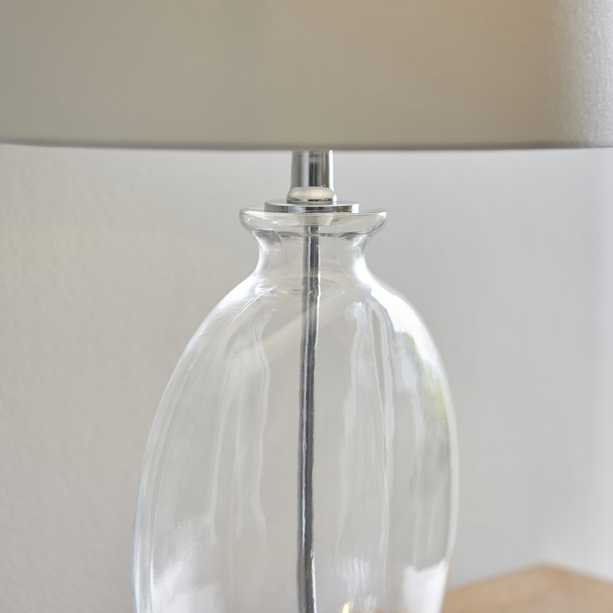 90535 Gideon 1 Light Table Lamp Clear Nickel White