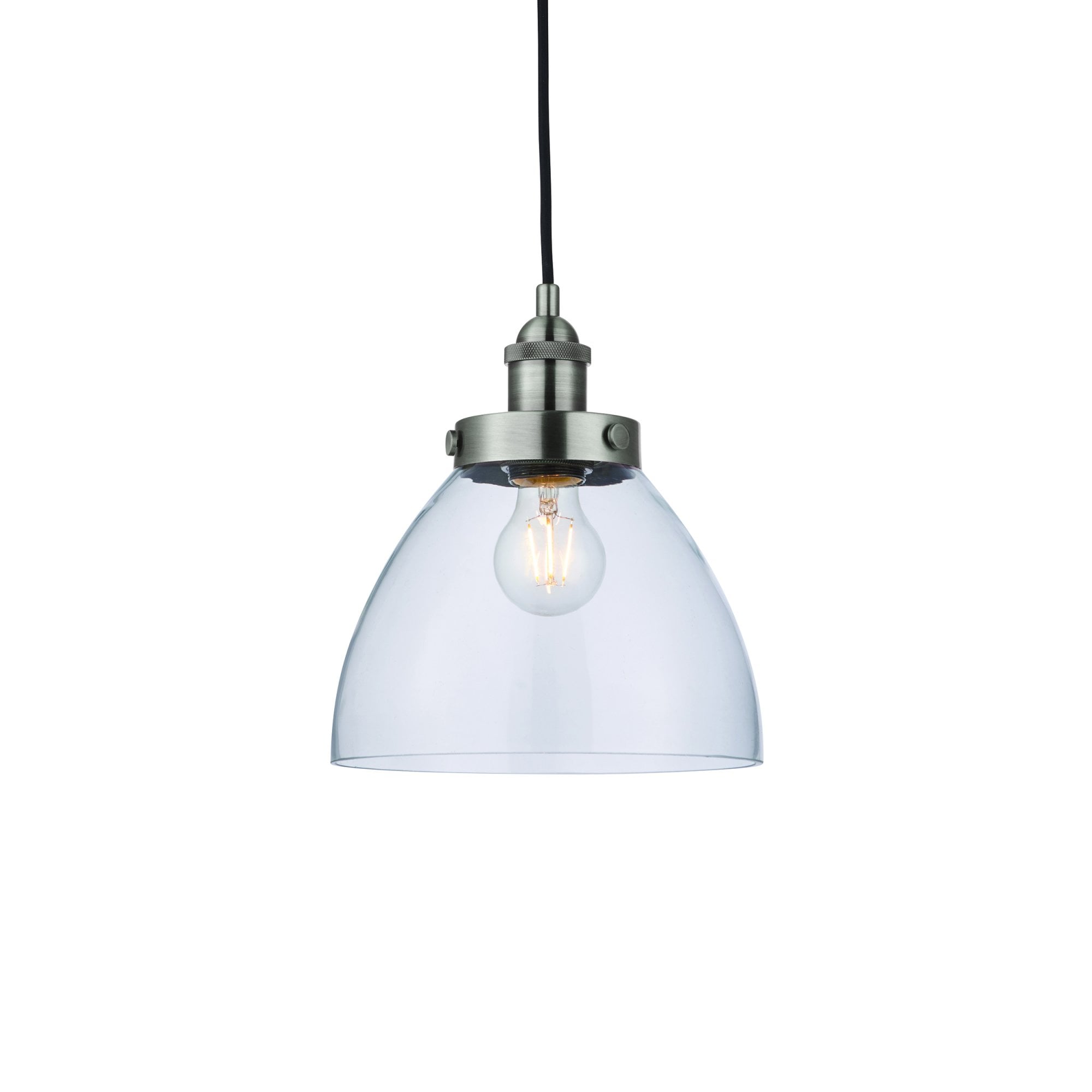 Hansen 1 Light Pendant Silver Clear