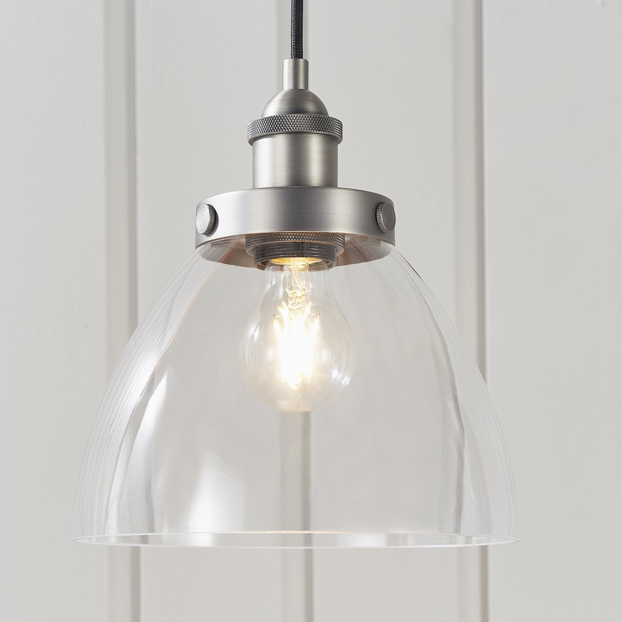 Hansen 1 Light Pendant Silver Clear