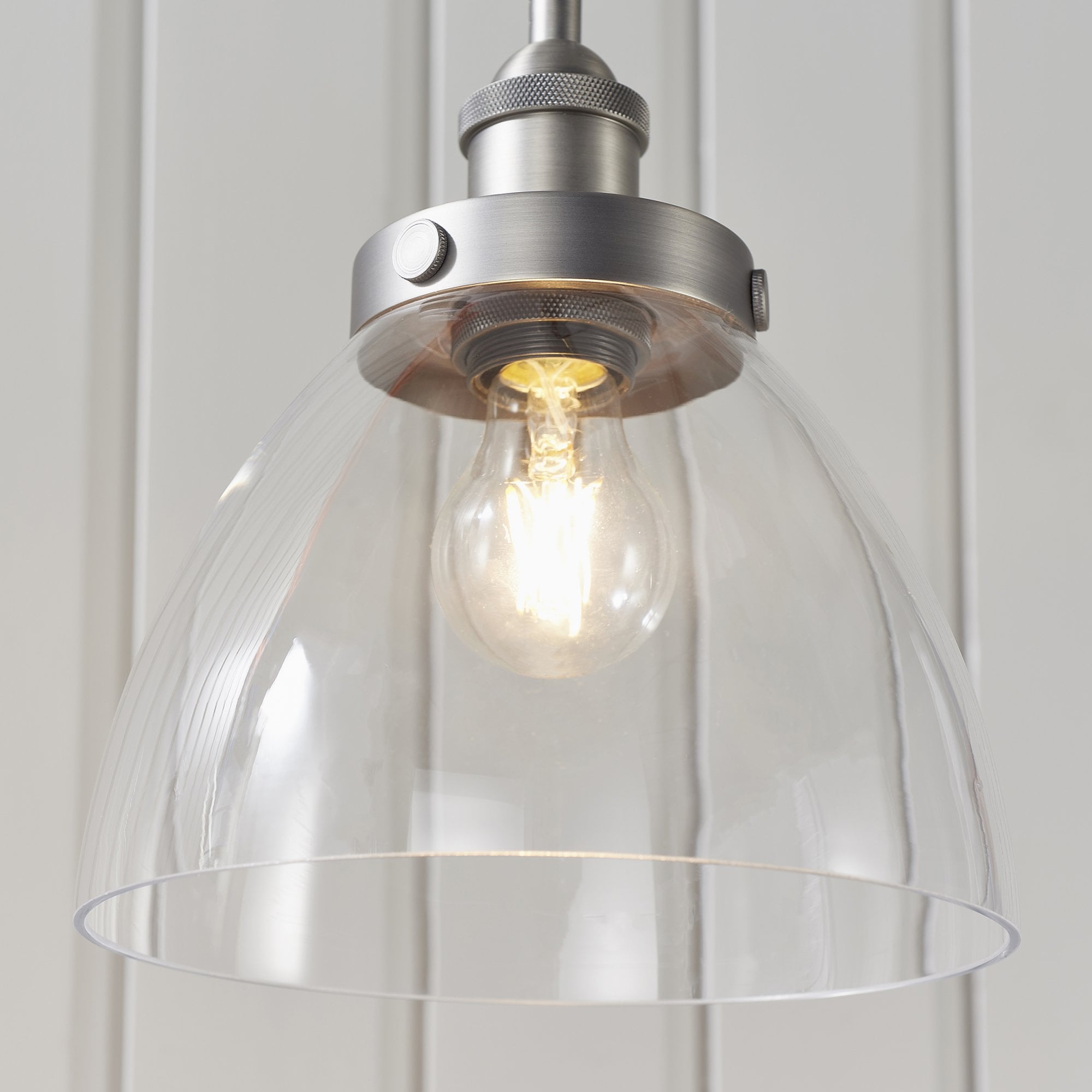 Hansen 1 Light Pendant Silver Clear