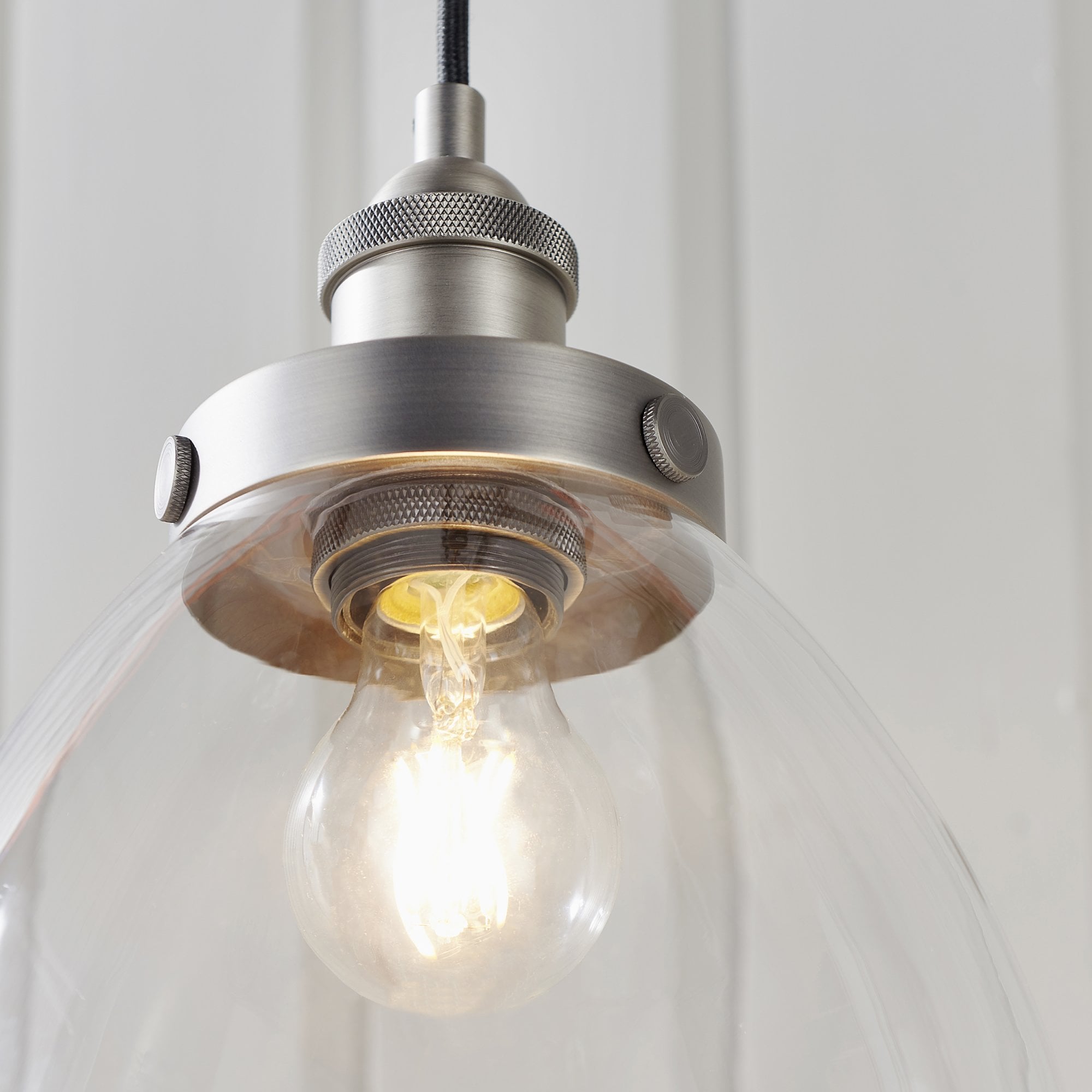 Hansen 1 Light Pendant Silver Clear