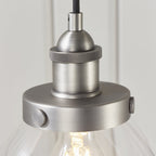 91738 Hansen 1 Light Pendant Silver Clear