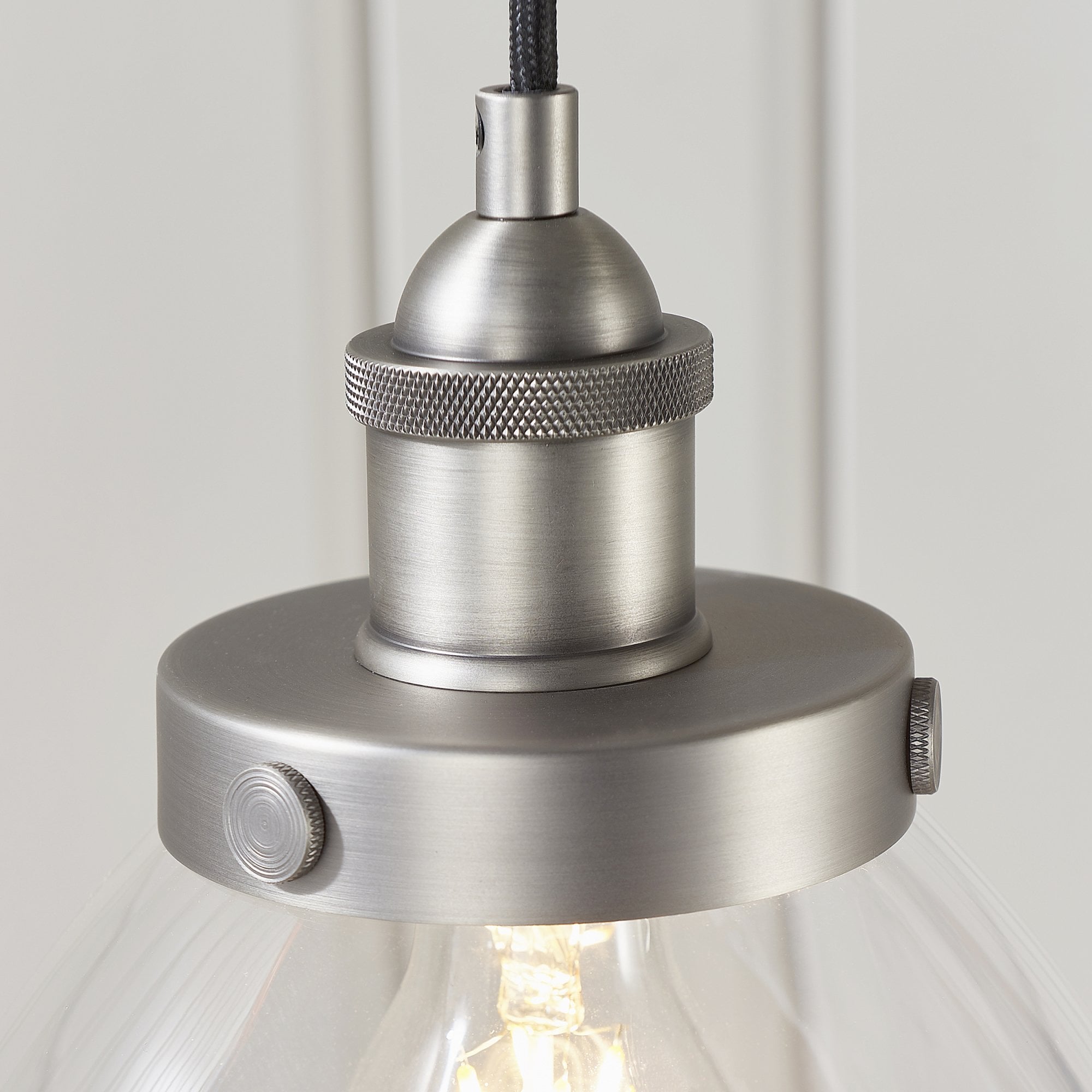 Hansen 1 Light Pendant Silver Clear