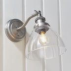 91739 Hansen 1 Light Wall Light Silver Clear