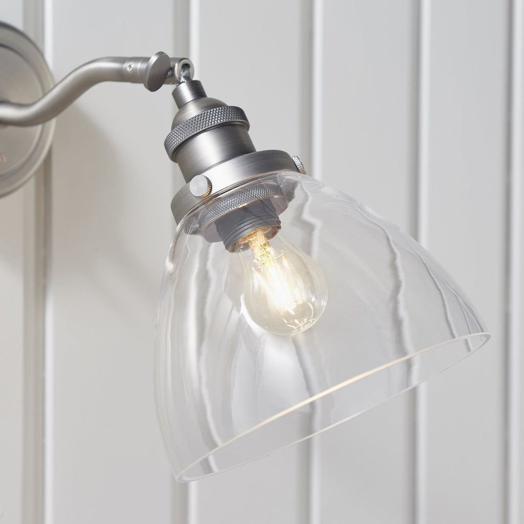 91739 Hansen 1 Light Wall Light Silver Clear