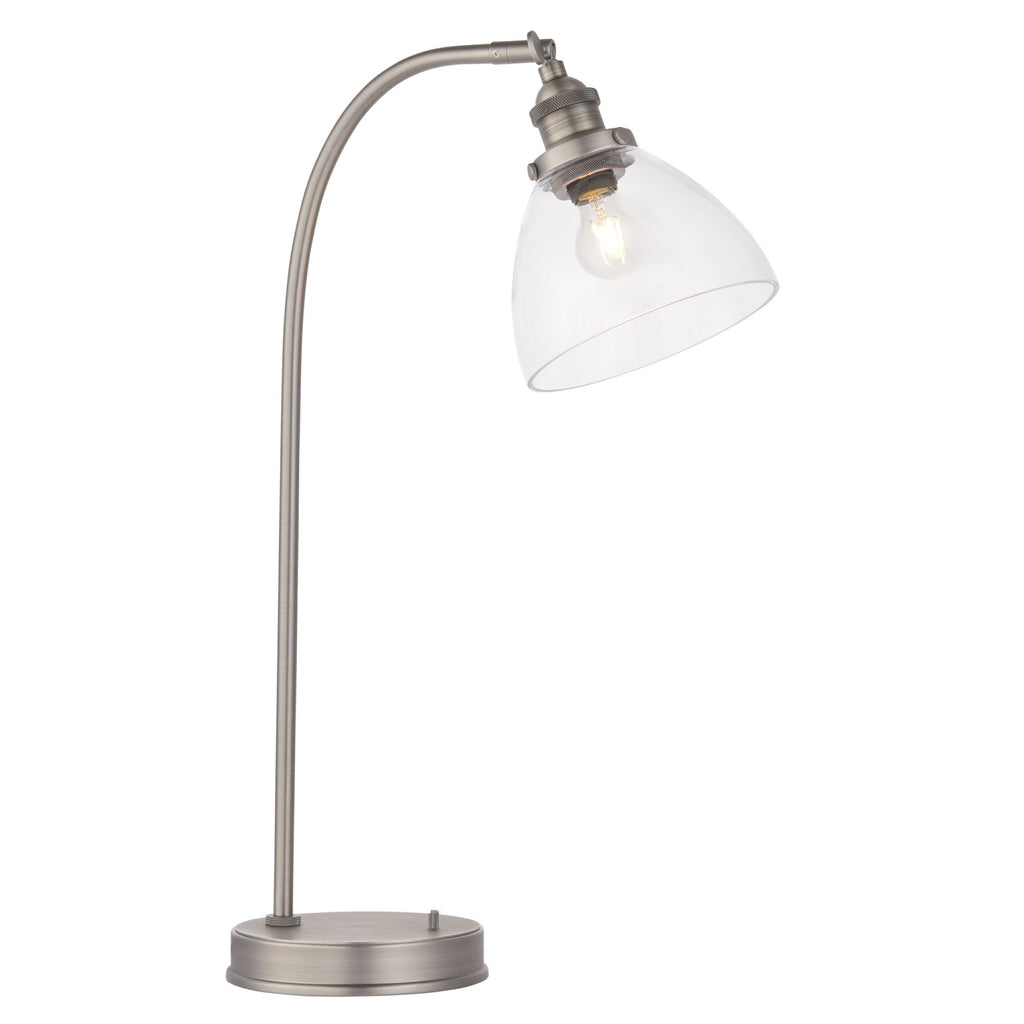 91740 Hansen 1 Light Table Lamp Silver Clear