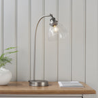 91740 Hansen 1 Light Table Lamp Silver Clear