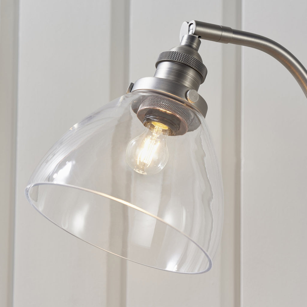 91740 Hansen 1 Light Table Lamp Silver Clear