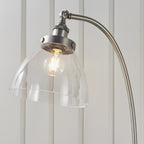91741 Hansen 1 Light Floor Lamp Silver Clear