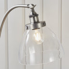 91741 Hansen 1 Light Floor Lamp Silver Clear