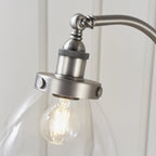91741 Hansen 1 Light Floor Lamp Silver Clear