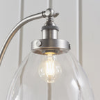 91741 Hansen 1 Light Floor Lamp Silver Clear