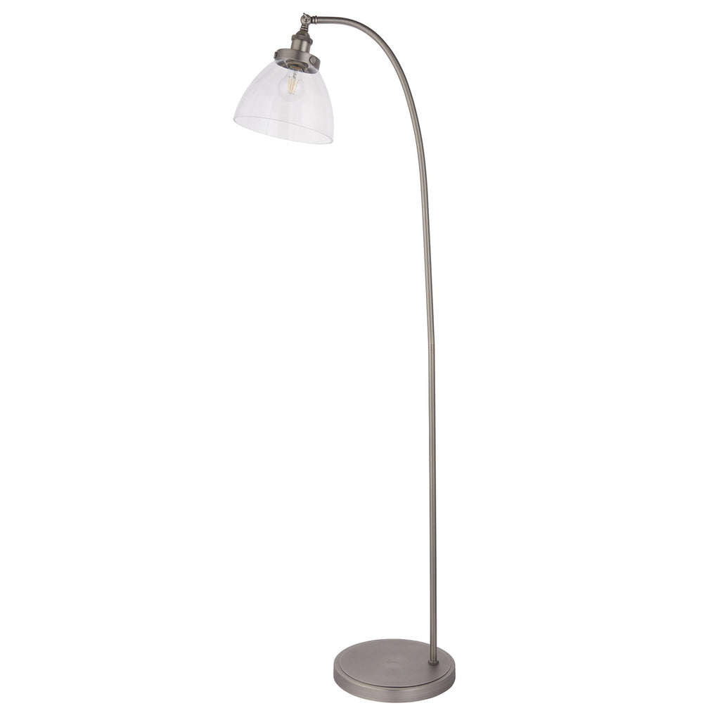 91741 Hansen 1 Light Floor Lamp Silver Clear