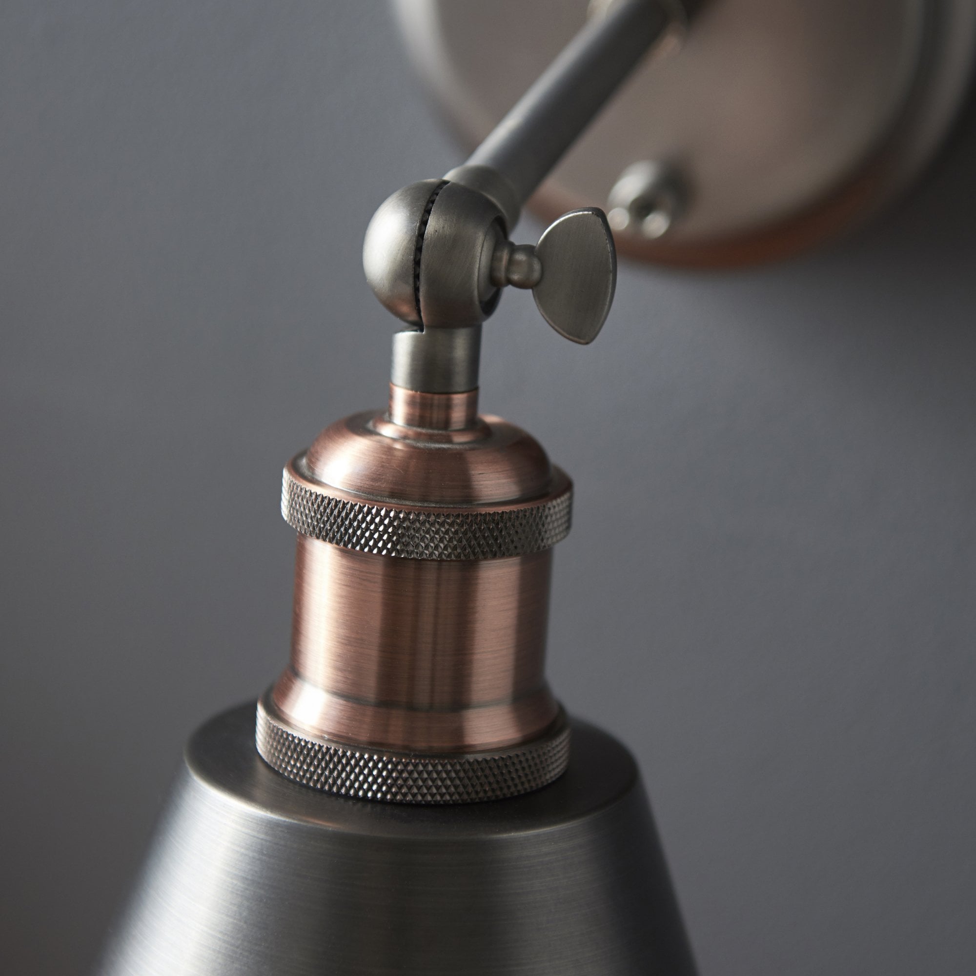 92866 Hal 1 Light Wall Light Pewter Copper
