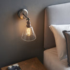 92874 Hal 1 Light Wall Light Pewter Copper Clear