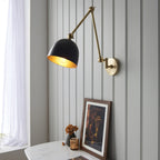 93142 Lehal 1 Light Wall Light Brass Black