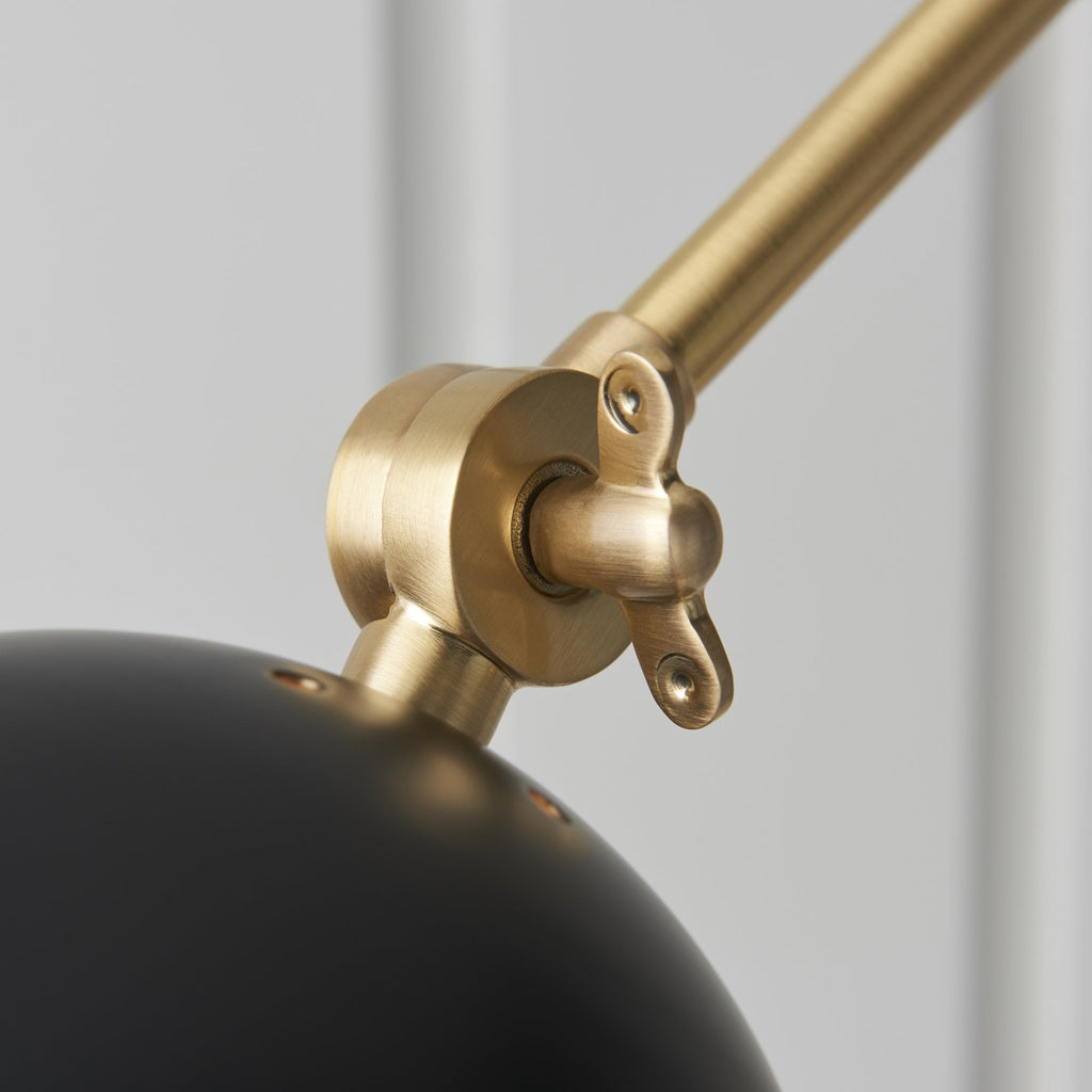 93142 Lehal 1 Light Wall Light Brass Black