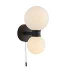93523 Pulsa 2 Light Bathroom Wall Light Black White (SD)