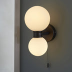 93523 Pulsa 2 Light Bathroom Wall Light Black White (SD)