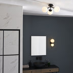 93523 Pulsa 2 Light Bathroom Wall Light Black White (SD)