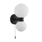 93523 Pulsa 2 Light Bathroom Wall Light Black White (SD)