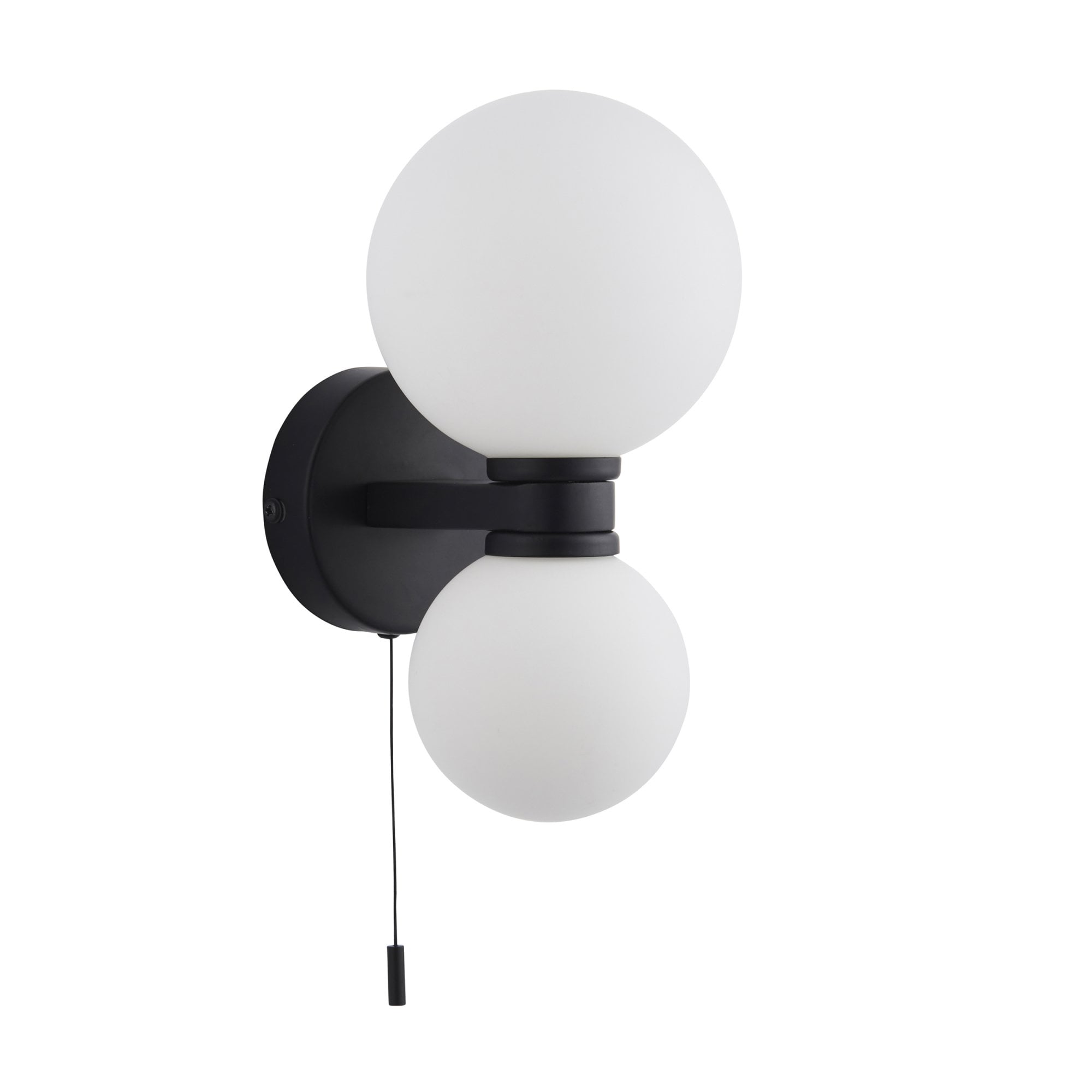 93523 Pulsa 2 Light Bathroom Wall Light Black White (SD)