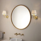 93852 Conway 1 Light Bathroom Wall Light Brass Ivory