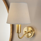 93852 Conway 1 Light Bathroom Wall Light Brass Ivory