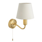 93852 Conway 1 Light Bathroom Wall Light Brass Ivory