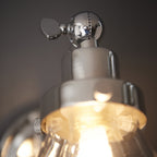 93853 Faraday 1 Light Bathroom Wall Light Chrome Clear