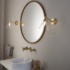 93854 Faraday 1 Light Bathroom Wall Light Brass Clear