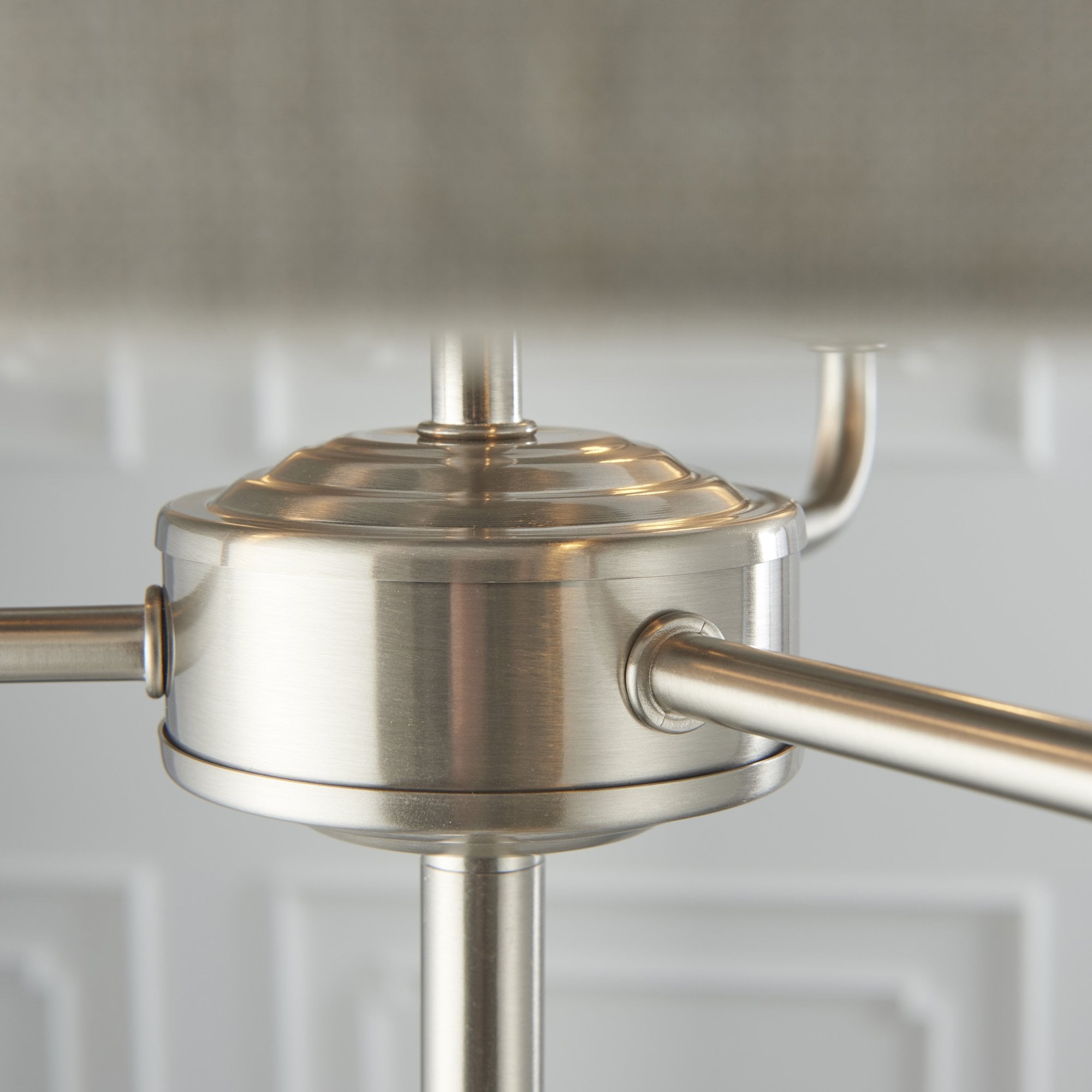 94359 Highclere 3 Light Floor Lamp Chrome Linen