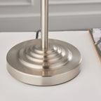 94369 Highclere 3 Light Table Lamp Chrome Linen