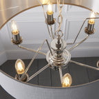 94373 Highclere 6 Light Pendant Nickel Grey