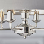 94373 Highclere 6 Light Pendant Nickel Grey