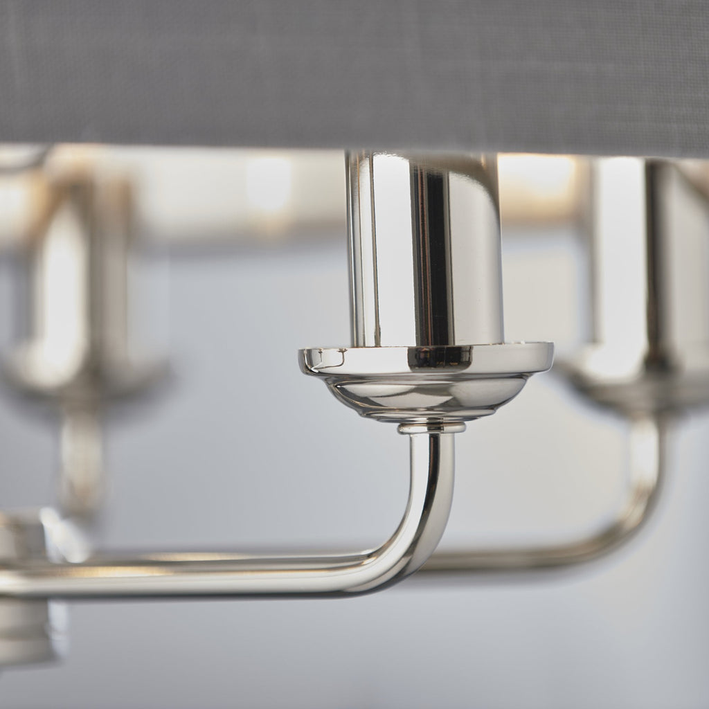 94373 Highclere 6 Light Pendant Nickel Grey
